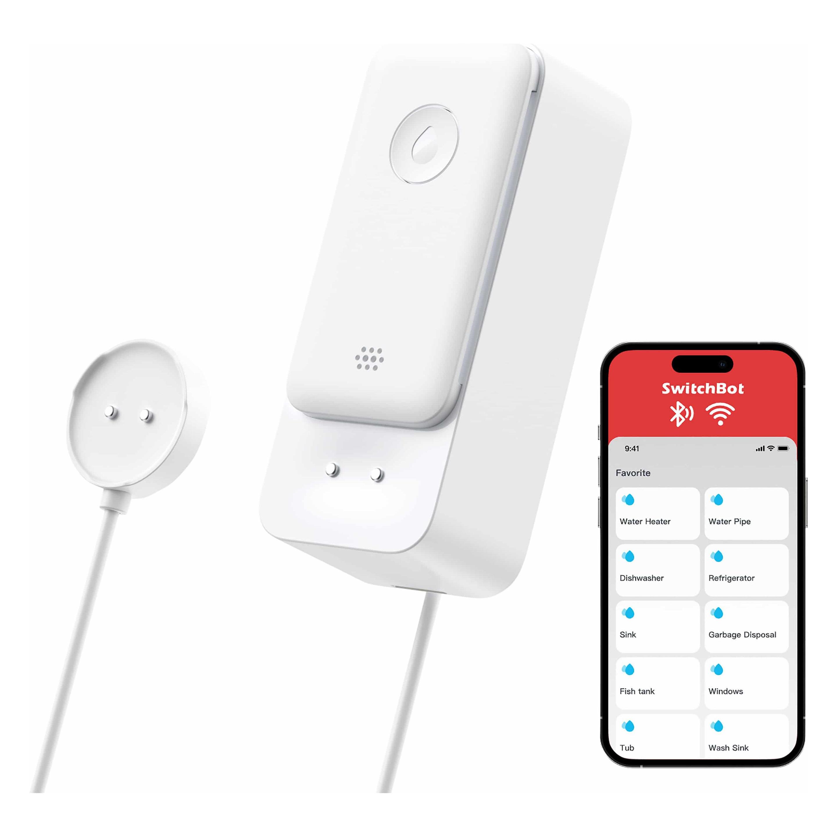 SwitchBot WLAN Wassermelder - mit Sensorkabel (W4402010)