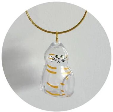 Uplifted Finds Adorable Transparent Pet Hair Memorial Keychain DIY Cat & Dog Fur Storage Pendant cat 4 3 Pcs