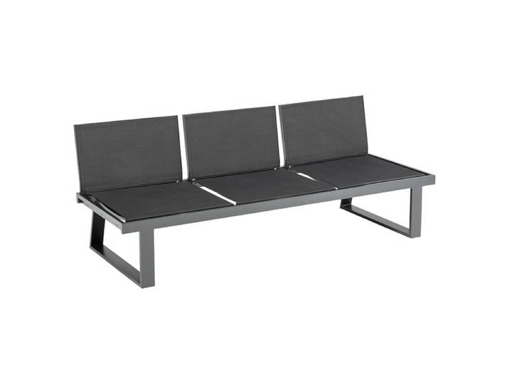 Kettler Rasmus Modular Gartenbank Aluminium/Outdoorgewebe Dunkelgrau