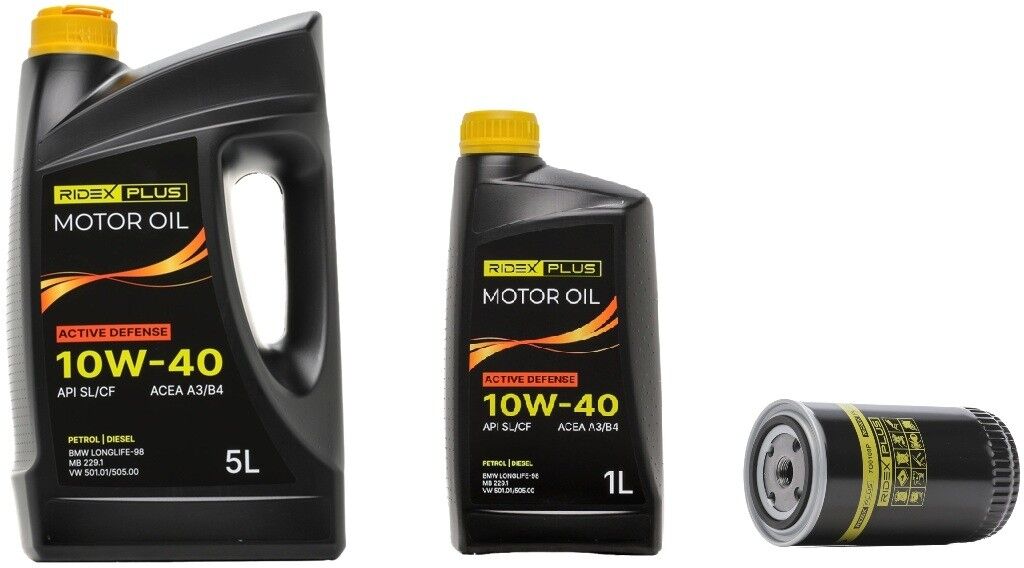 RIDEX PLUS 100908O0018P Oil change kit (oil filter + engine oil)