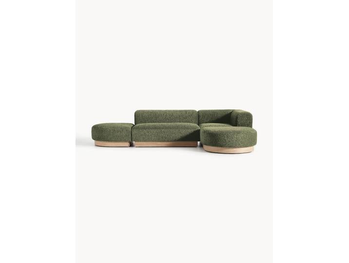 Modulares Ecksofa Natalie aus Teddy-Bouclé