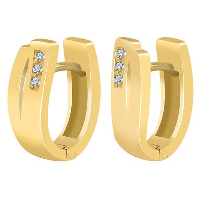 Klappcreolen ADELIA´S "Ohrringe – Klappcreole aus 925 Silber", Damen, Gr. Damen, Silber 925 (Sterlingsilber), gold, Ohrringe Klappcreolen, Zum Verschenken an Menschen, die Ihnen am Herzen liegen