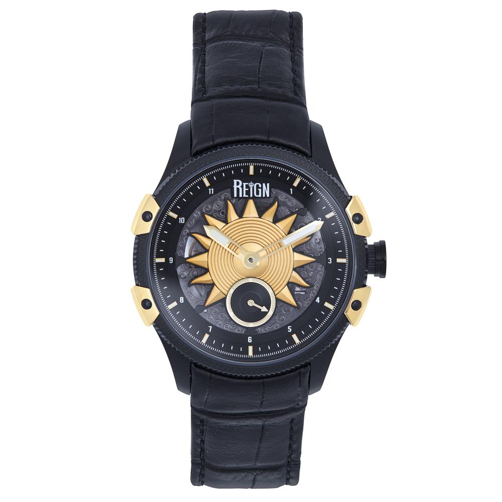 Reign Solstice Automatisch semi-skelet horloge - zwart/goud