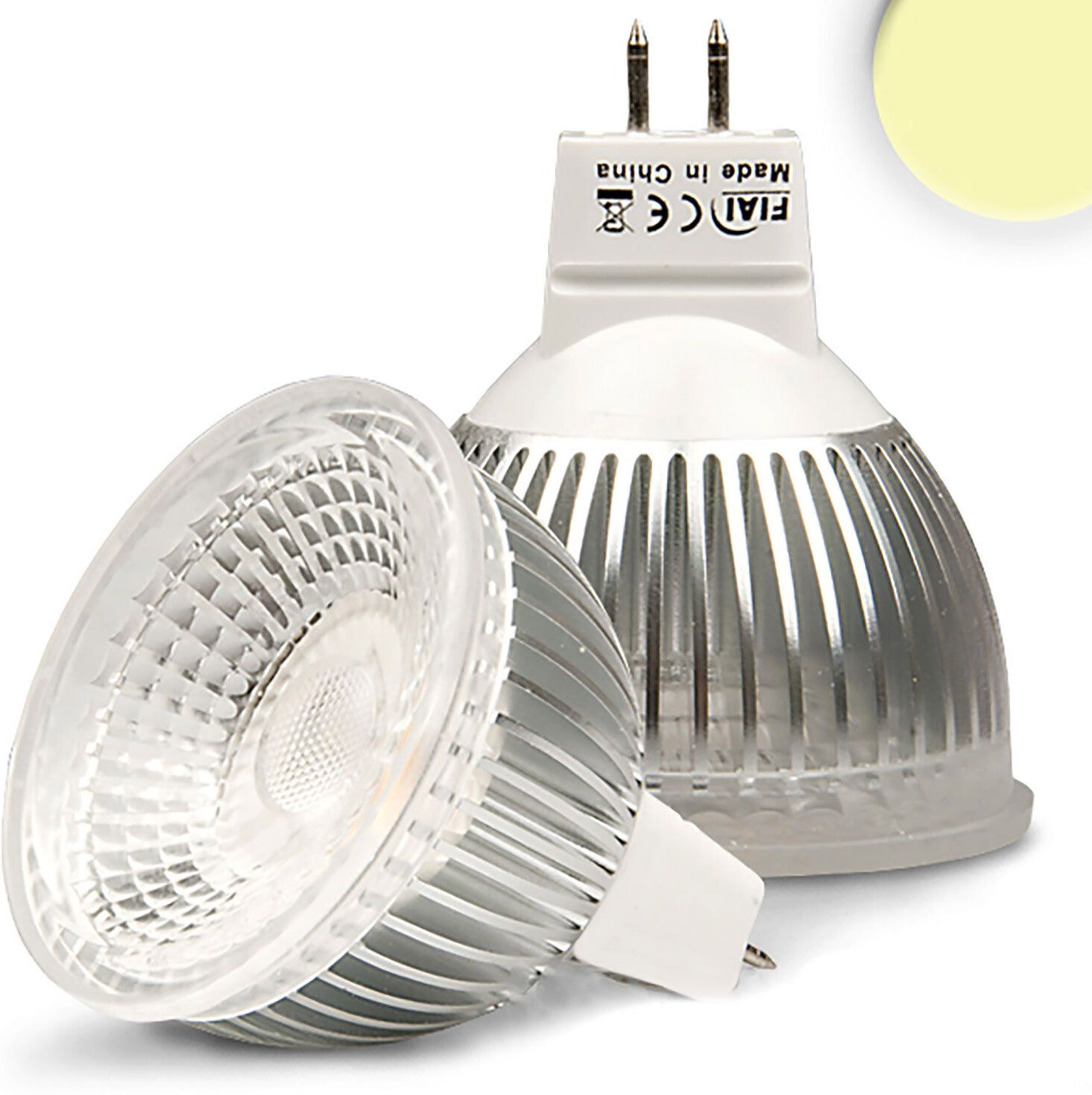 Isoled Mr16 Led Strahler 6w Glas-Cob, 70°, Warmweiß, Dimmbar