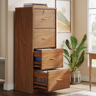 BLUEBELL 4 Drawer Wood File Cabinet with Lock for Home Office