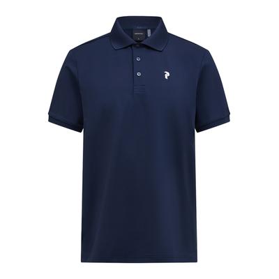 Poloshirt PEAK PERFORMANCE "M Vespar Polo", Herren, Gr. M, dunkelblau, 87% Polyester, 13% Elasthan, unifarben, normal normal, Shirts