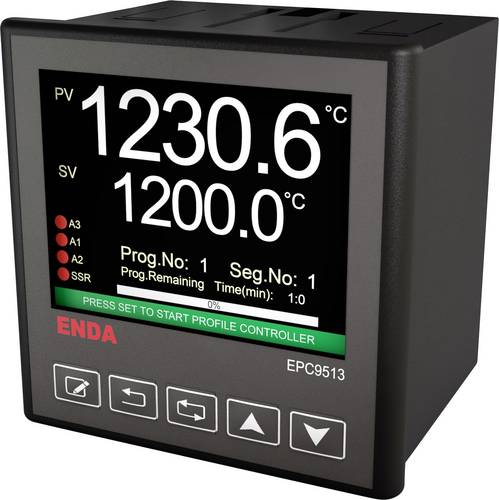Enda EPC9513-230 PID Universalregler B, E, J, K, L, N, R, S, T, U, Pt100, NTC Relais 2 A, SSR (B x H) 96mm x 96mm