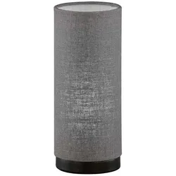 Nachttischleuchte Tischlampe Leseleuchte Schlafzimmerleuchte Textil grau H 25 cm