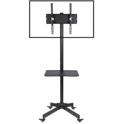 Techly Rollwagen (25 kg, 23" - 55"), TV Ständer, Schwarz