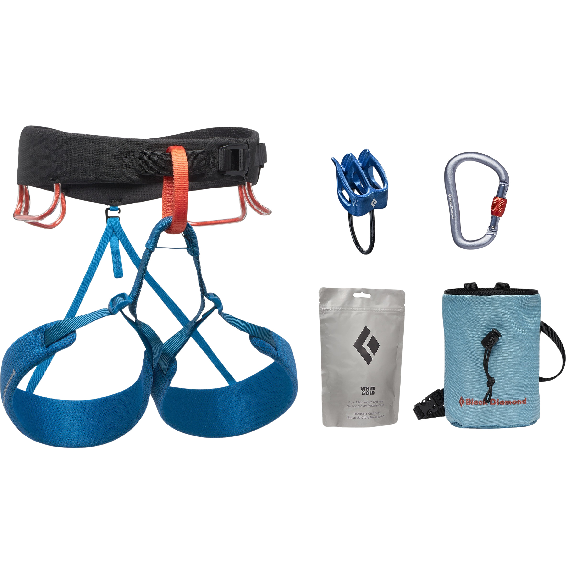 Black Diamond Momentum Package Kletterset Kletterset Einsteiger blau Größe 76-84CM Sportklettern | Alpinklettern