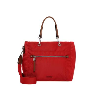 Shopper EMILY & NOAH "Shopper E&N Esther", Damen, Gr. B/H/T: 31cm x 28cm x 14cm 0, rot (rot 600), Polyester, Taschen Shopper