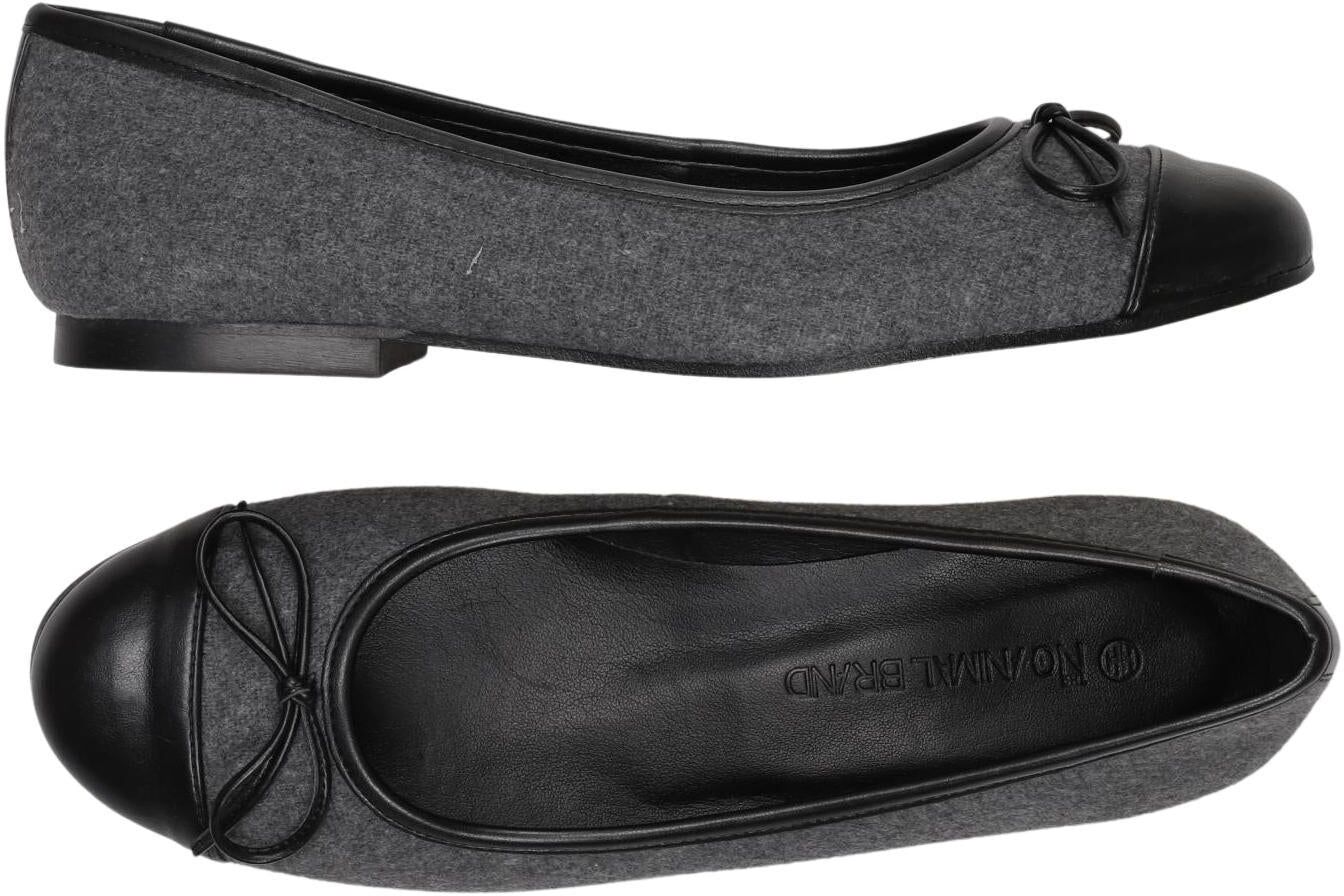 The No Animal Brand Damen Ballerina, Grau, Gr. EU 37, Kunstleder - Second Hand