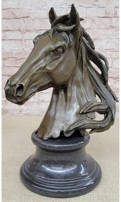 Bronzhaus Original Milo Gorgeous Bust Horse Head Bronze Sculpture Art Deco Figurine Figure
