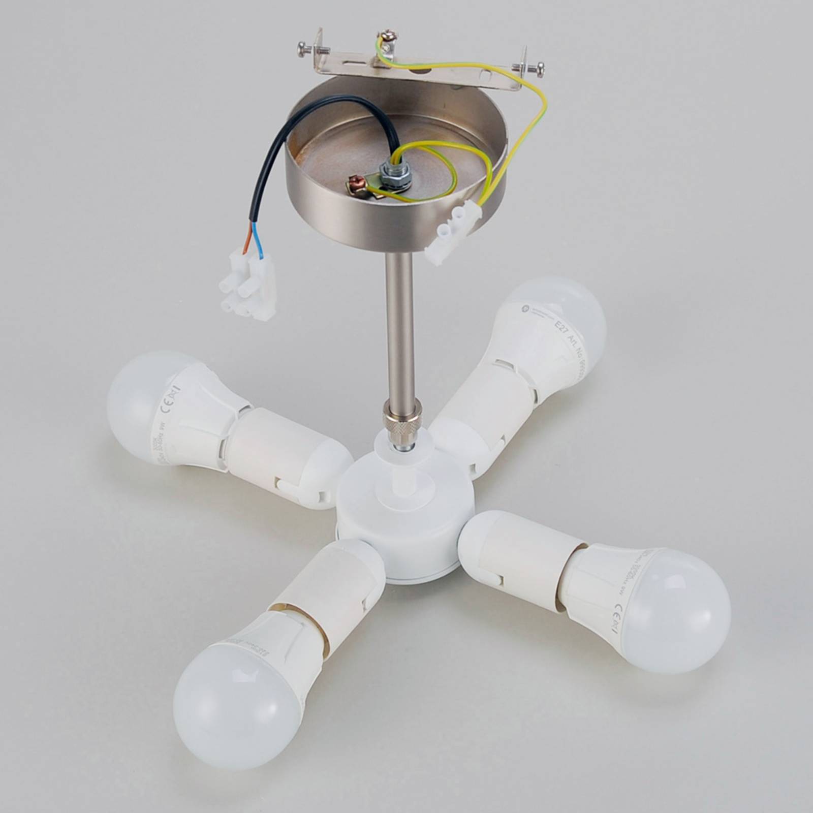 Deckenlampe Gala Quitani, weiß / opal, für Wohn- / Esszimmer, Aluminium, Modern, Deckenlampe