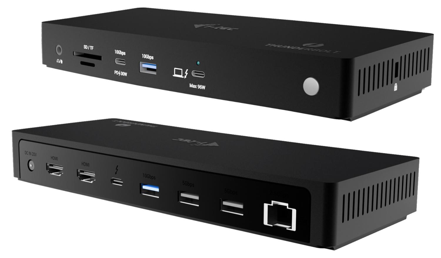 i-tec Thunderbolt4 Triple Display Docking Station + Power Delivery 96W, Kabelgebunden, Thunderbolt 4, 96 W, 3,5 mm, 10,100,1000,2500 Mbit/s, Schwarz