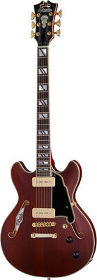 DAngelico Deluxe Mini DC Satin Trans Win Satin Trans Wine
