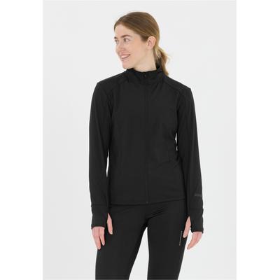 Trainingsjacke ENDURANCE "Pulasan", Damen, Gr. 38, schwarz, 80% Polyester, 20% Elasthan, unifarben, normal, ohne Ausschnitt, Jacken Trainingsjacke, mit integrierten Daumenschlaufen