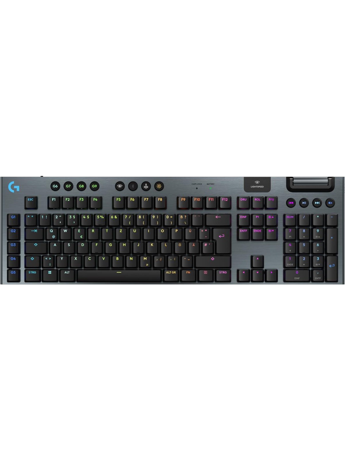 Logitech G915 X LIGHTSPEED - Tactile - Full-Size - Gaming Tastatur - Full-Size - Deutsch - Schwarz