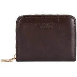Seidenfelt Manufaktur Kleinbörse Damen Ylva dark brown/gold - 8