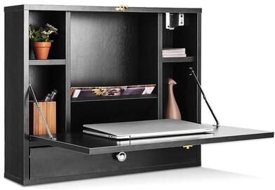 Wall Mounted Desk Multifunction Floating Desk Storage Cabinet
