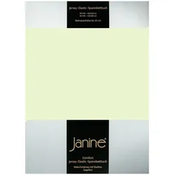 Janine Jersey Elastic Spannbetttuch 90x190 cm - 100x220 cm | limone - grün