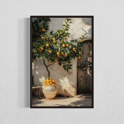 Inspire Select Minimalist Olive Tree Canvas Wall Art Mediterranean Still Life Poster For Natural Home Decor tl1554 15.75 23.62 In