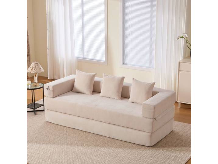 Sofa modulaire en tissu chenille super doux avec espaces de rangement intégrés adapté à tous vos espaces de vie