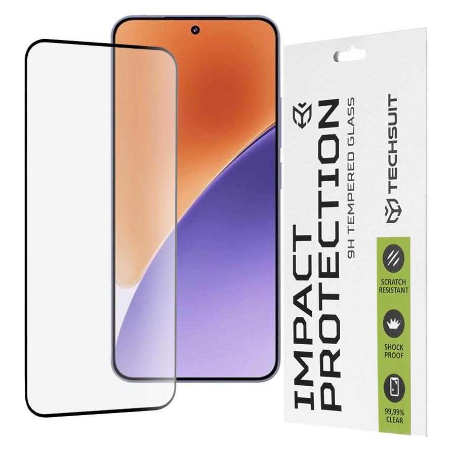 Techsuit - 111D Full Cover / Full Glue Glass - Xiaomi 15 - Black (Xiaomi 15) (56363289)