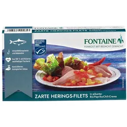 Zarte Heringsfilets - Paprika-Chili-Creme 200g