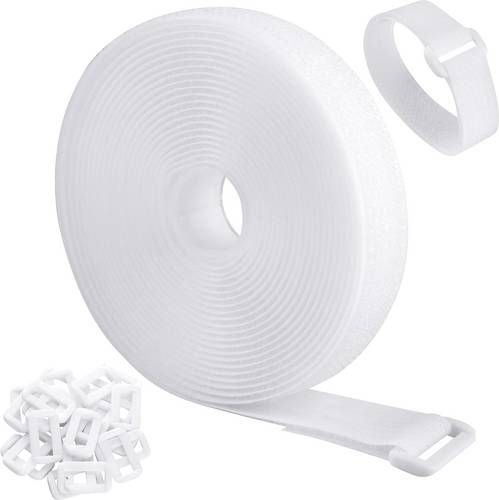 Quadrios 26CA810 Klettband zum Bündeln (L x B) 10m x 2cm Weiß 10m