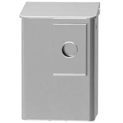 MediQo-line Sanitärbehälter Edelstahl 6 L Polybeutelhalter mit Deckel, Hygienebeutelhalter für Polybeutel