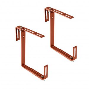 Greemotion Blumenkastenhalterung 343102, terrakotta, 2 Stück, aus Stahl, verstellbar