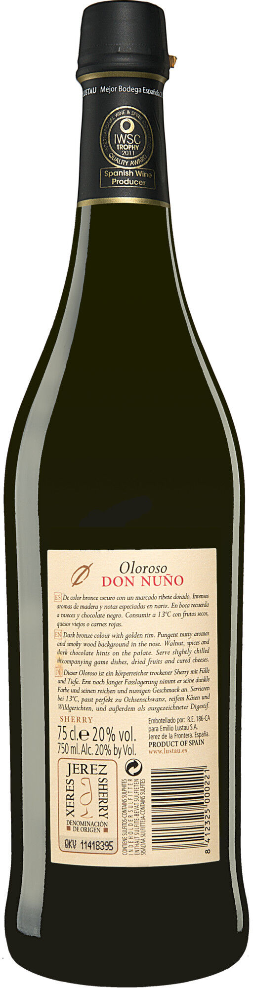 Lustau »Don Nuño« Oloroso 20% Vol. Sherry Trocken aus Spanien