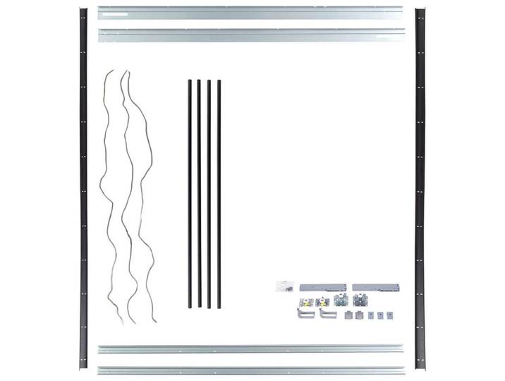 Hom`in Montagepaket, Schwarz, Metall, Kunststoff, 180x210 cm, Schlafzimmer, Kleiderschränke, Schrankzubehör