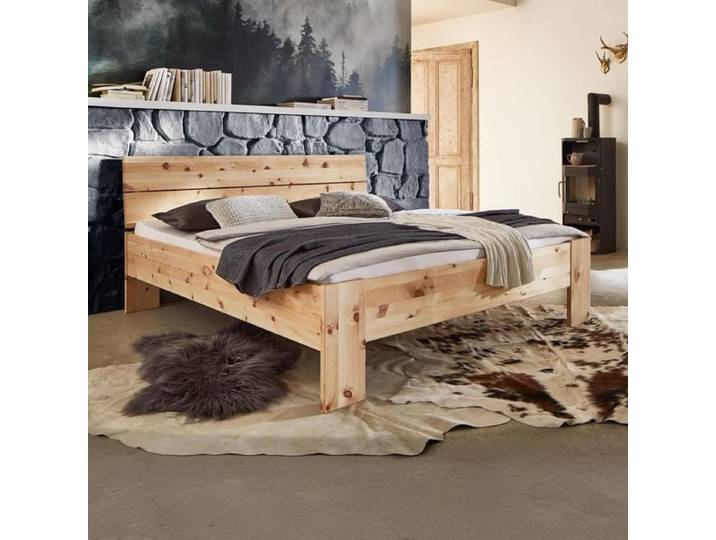 Bett Presanella Komfort Zirbe Massivholz 200x200cm landhaus, höhenverstellbar
