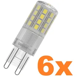 6er Sparset OSRAM LED PIN G9 Stiftsockel Lampe 4,5W wie 50W neutralweißes Licht