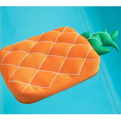Westmann Stoff Schwimminsel Ananas | Orange | 68x130x13 cm - Orange