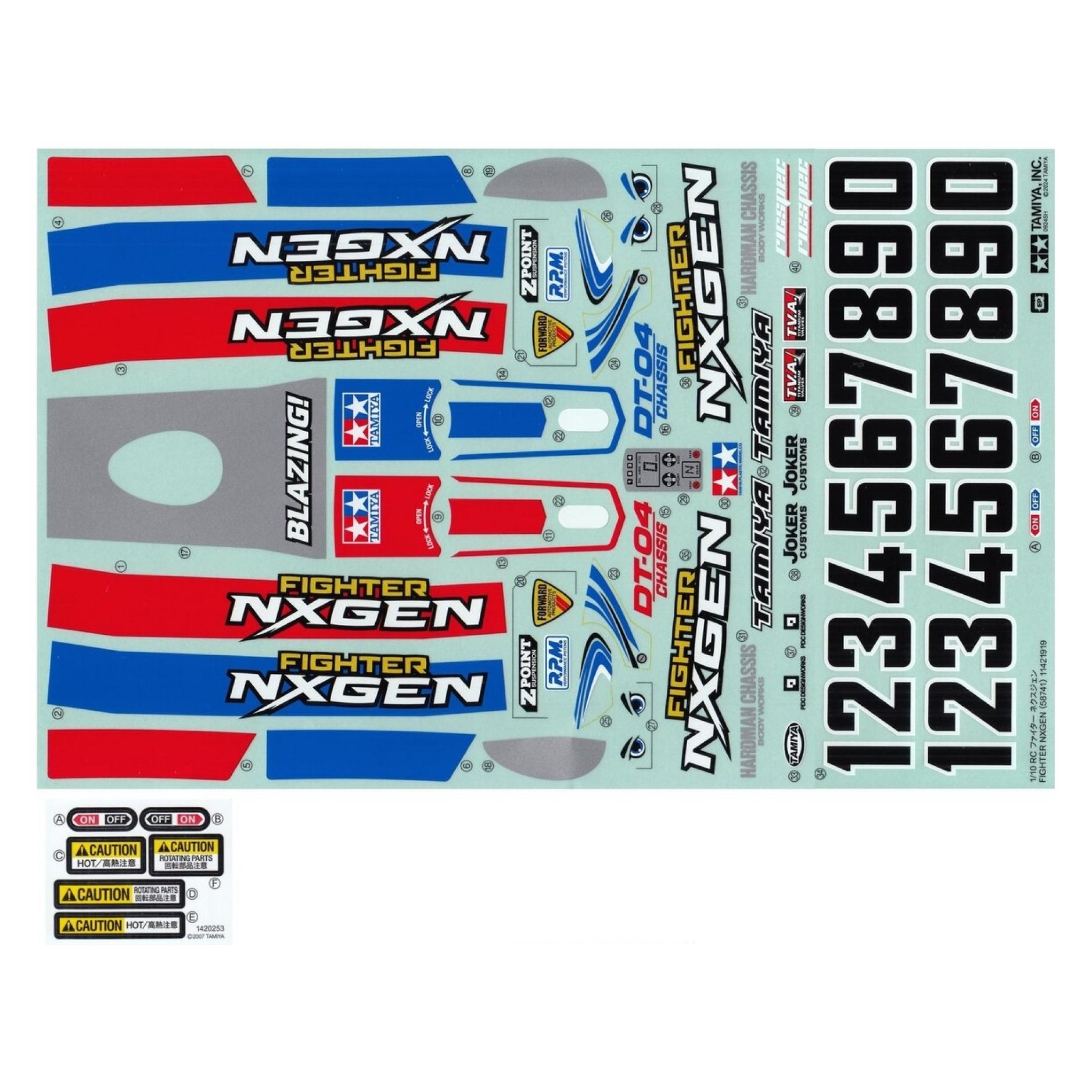 Tamiya DT-04 Aufkleber Fighter NXGEN 58741 (319490154)