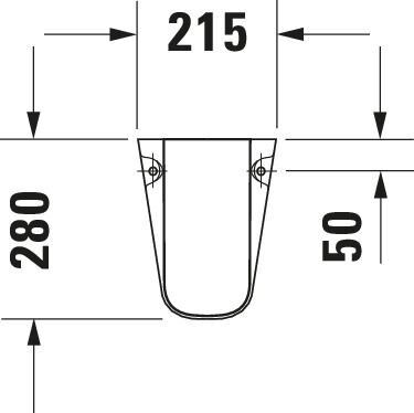 Duravit D-Code Halbsäule Weiß Hochglanz - 0857170000 0857170000