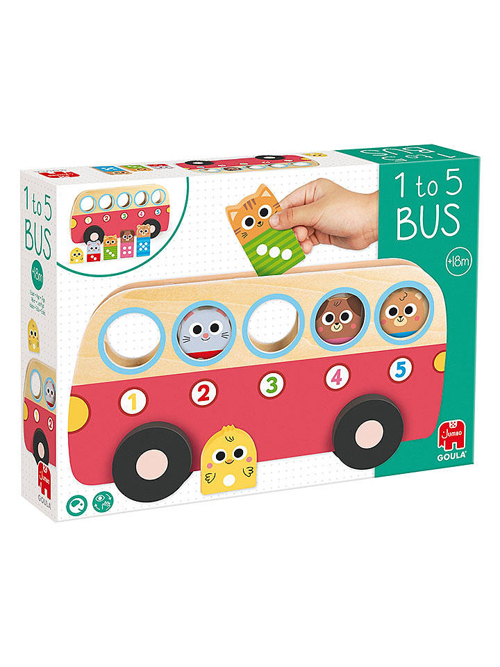 Jumbo Motorikspielzeug "1 bis 5 Bus" - ab 18 Monaten - onesize