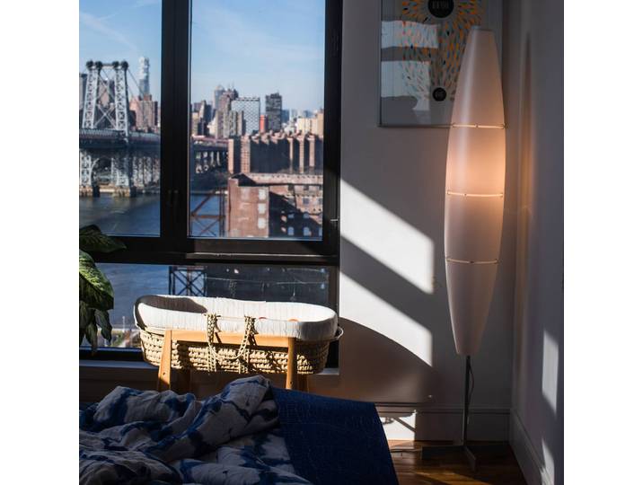 Foscarini Designer Stehlampe Havana, dimmbar, weiß / opal, für Wohn- / Esszimmer, Kunststoff, Design, Stehlampe