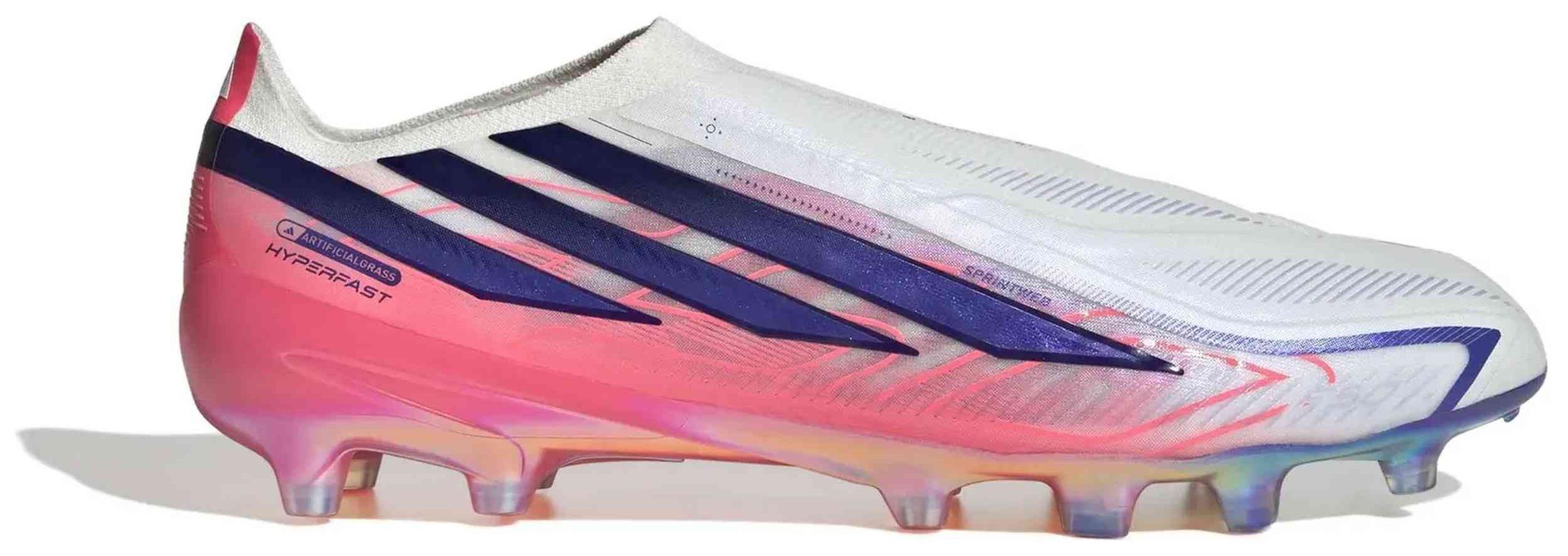 Fußballschuhe Adidas F50 Hyperfast Elite "Cloud White / Solar Purple / Solar Turbo" für Unisex