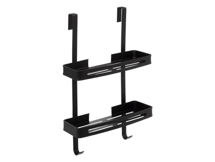 5 five simply smart 5five Duschablage, 2 Ebenen, selbstklebend, Schwarz