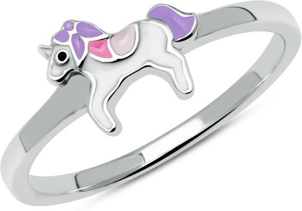 Unique Einhorn Ring für Mädchen aus 925er Silber silber