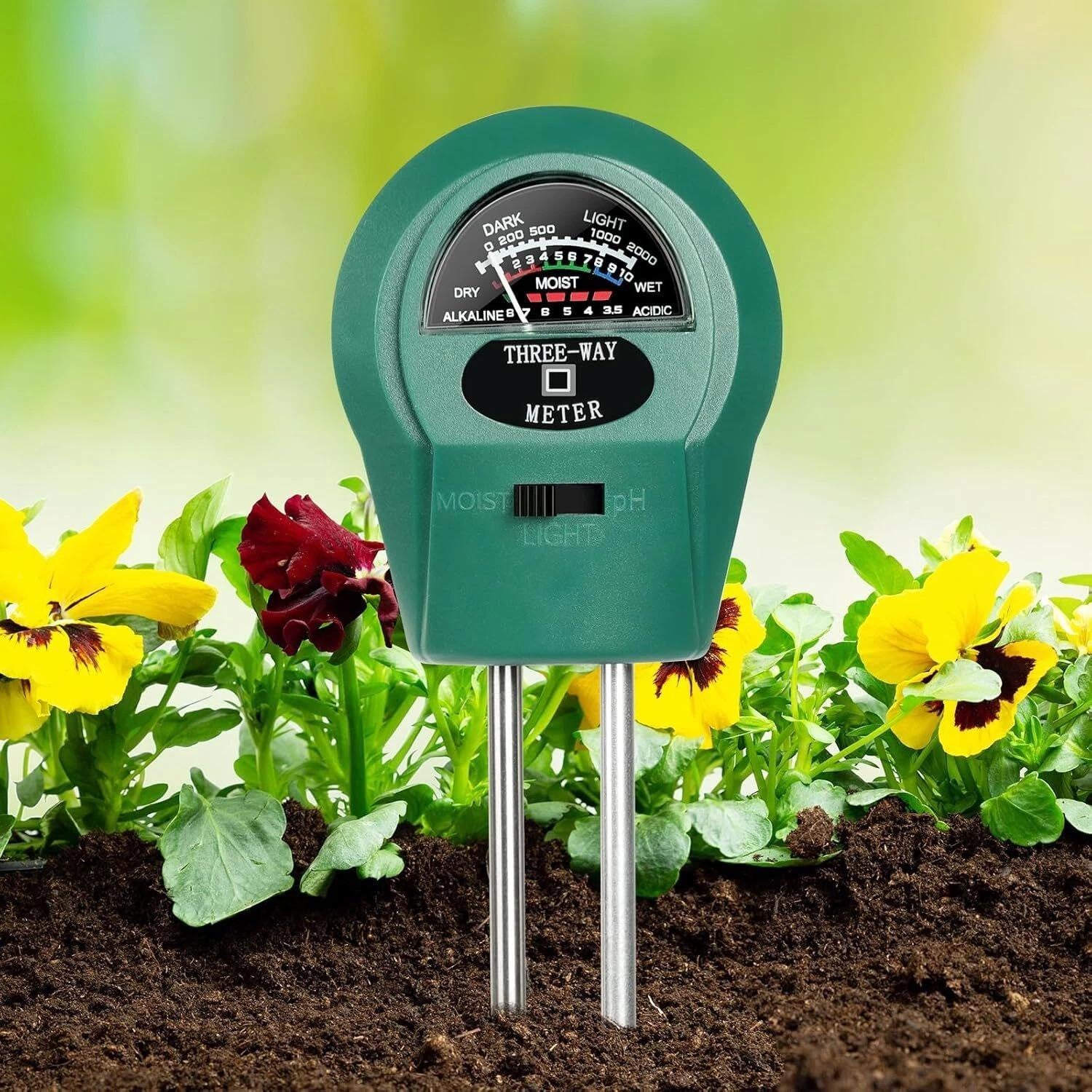 MOBILFI 3-in-1 Bodemvochtmeter voor planten en landbouw - Meet pH-waarde en lichtintensiteit