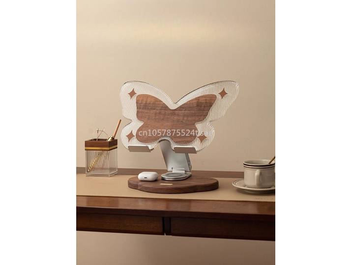 Support pour ordinateur portable, cadre de rehaussement à dissipation thermique 360 ° Cadre de support de levage rotatif, œuvre d'art en bois massif