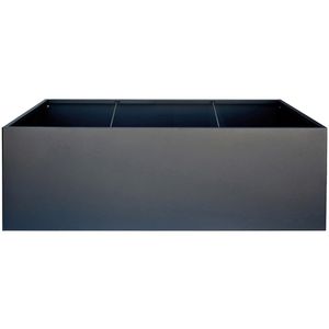 Herstera Pflanzkasten Cube Low XL anthrazit, 150 x 100 x 50 cm, Stahl