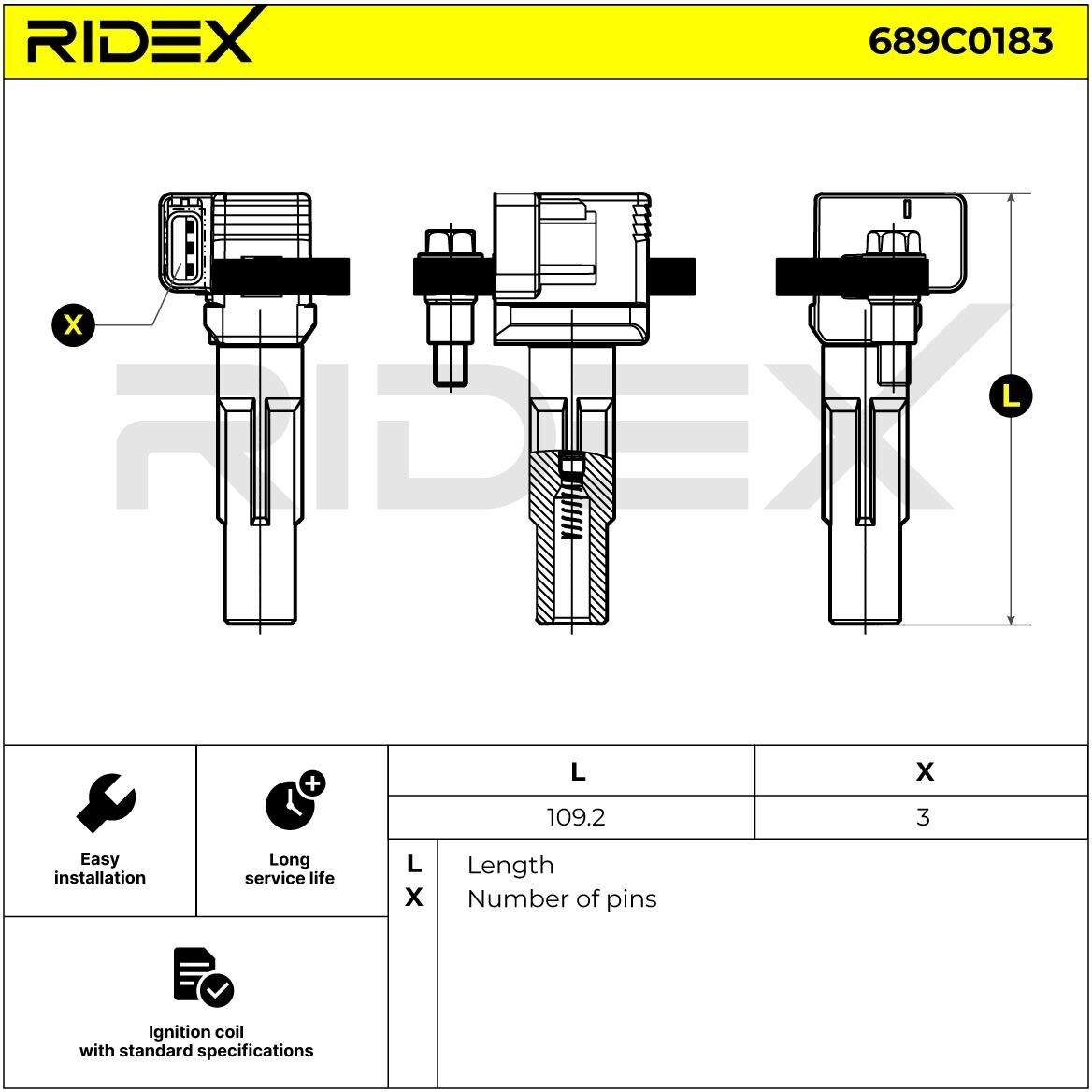 RIDEX 689C0183 Zündspule