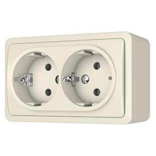 Vila Surface Mounted Double Socket With Earth (477910111137)