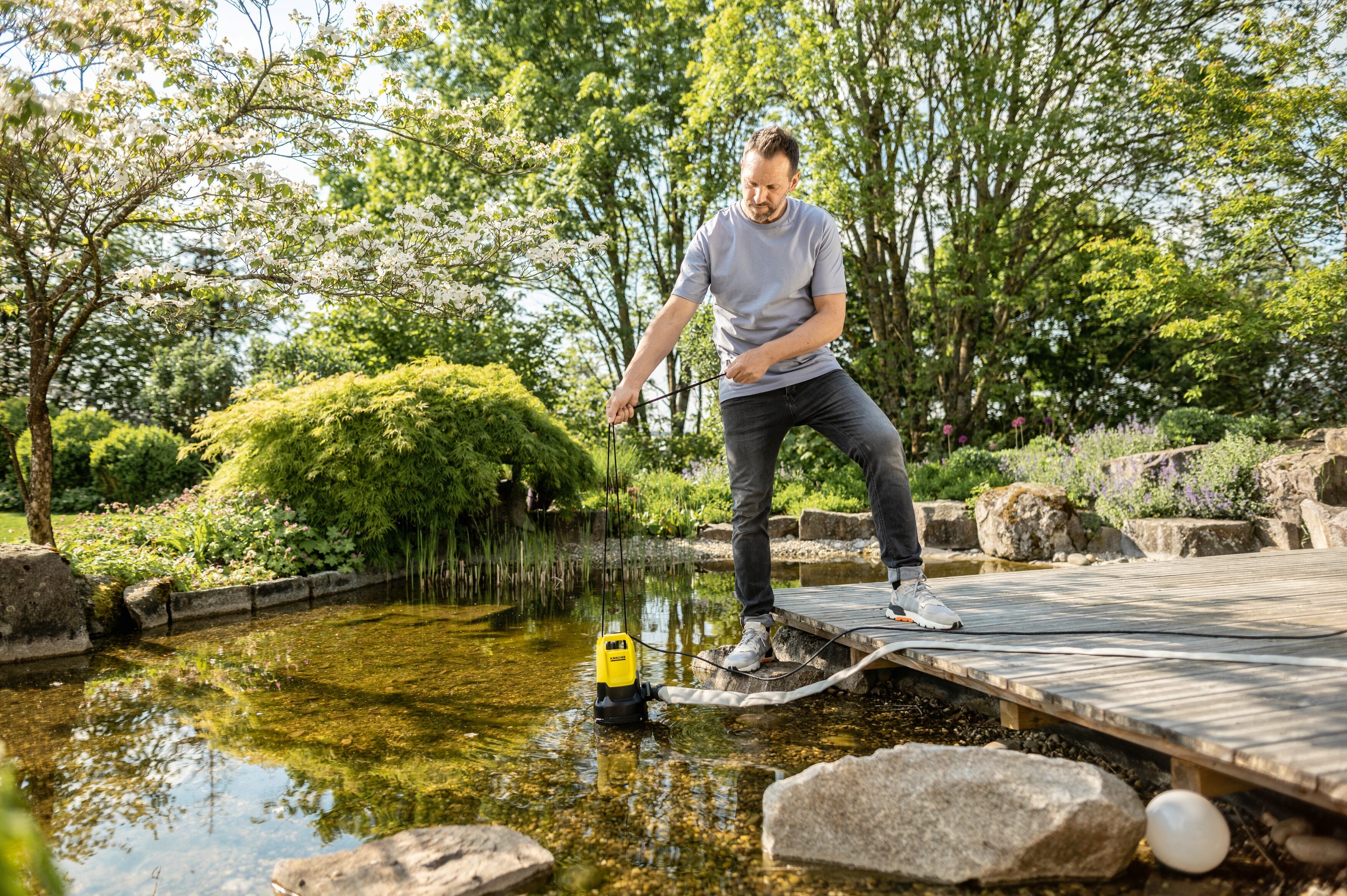 Schmutzwasser-Tauchpumpe KÄRCHER "SP 16.000 Flood Box", gelb, B:23,8cm H:30,3cm L:22,9cm, Pumpen, Schmutzwasser-Tauchpumpe